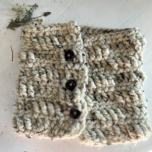 ~Basket-weave Button Up Neck Cowl~